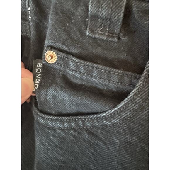 Vintage Bongo Jean Shorts Women's 11 Black Washed High Waist 90s 80s retro Biker - Picture 10 of 13
